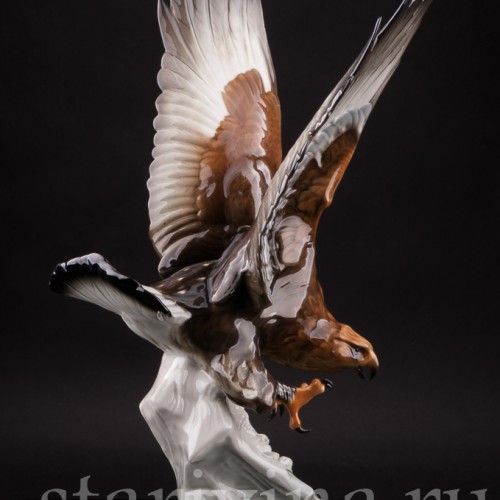 Фарфоровая статуэтка птицы Орел-беркут, Hutschenreuther, Германия, 1970 гг.