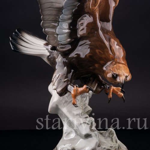 Фарфоровая статуэтка птицы Орел-беркут, Hutschenreuther, Германия, 1970 гг.