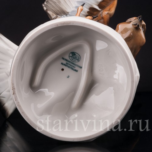 Фарфоровая статуэтка птицы Орел-беркут, Hutschenreuther, Германия, 1970 гг.