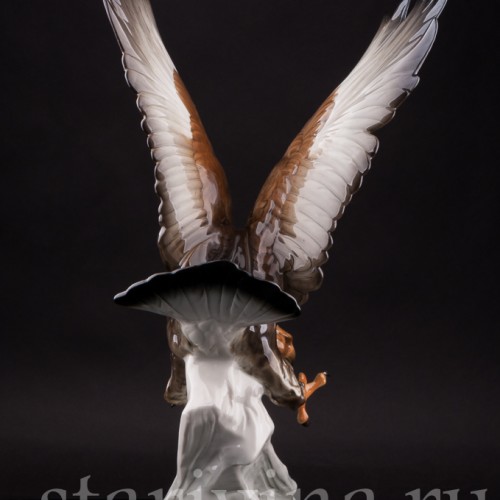 Фарфоровая статуэтка птицы Орел-беркут, Hutschenreuther, Германия, 1970 гг.