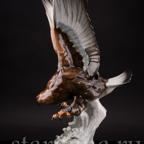 Фарфоровая статуэтка птицы Орел-беркут, Hutschenreuther, Германия, 1970 гг.