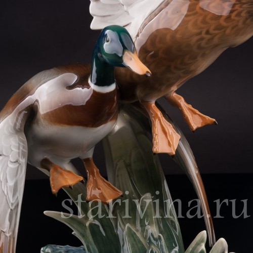 Фарфоровая композиция Взлетающие утки, Hutschenreuther, Германия, 1970 гг.