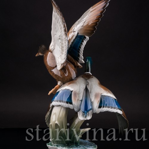Фарфоровая композиция Взлетающие утки, Hutschenreuther, Германия, 1970 гг.