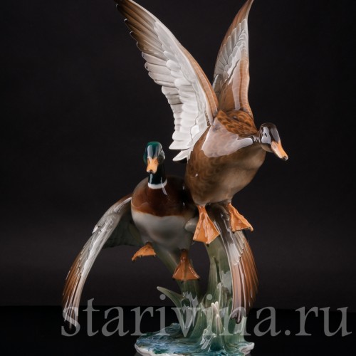 Фарфоровая композиция Взлетающие утки, Hutschenreuther, Германия, 1970 гг.