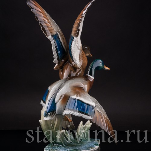 Фарфоровая композиция Взлетающие утки, Hutschenreuther, Германия, 1970 гг.