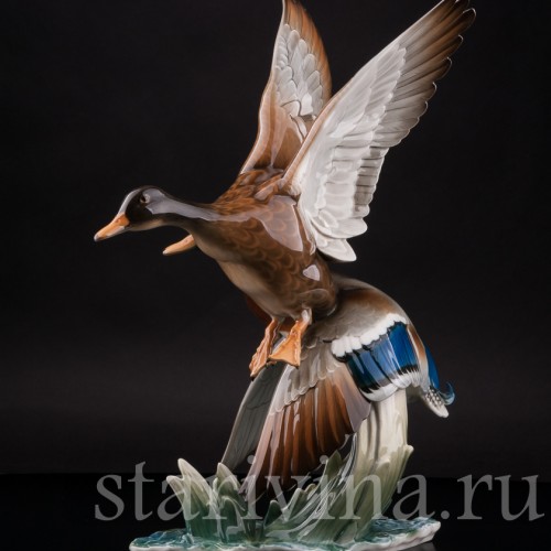 Фарфоровая композиция Взлетающие утки, Hutschenreuther, Германия, 1970 гг.