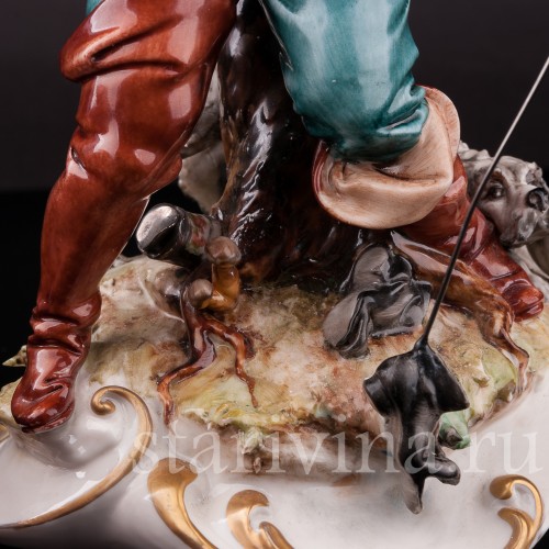 Фарфоровая статуэтка Рыбак, Capodimonte, Италия, вт. пол. 20 в.