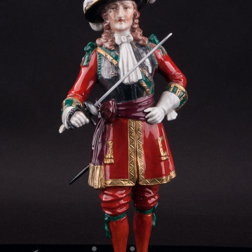 Фарфоровая статуэтка Офицер Колдстримской гвардии, 1660, Carl Thieme, Германия, вт. пол. 20 в.