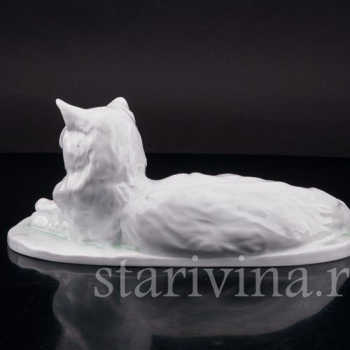 Фигурка из фарфора Ангорская белая кошка Herend, Венгрия, 1960-70 гг.