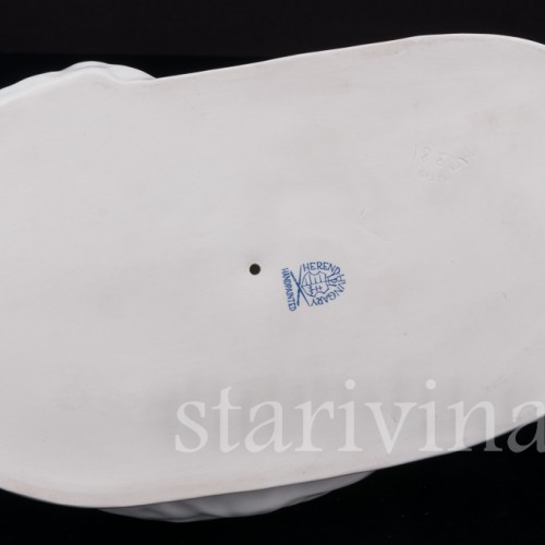 Фигурка из фарфора Ангорская белая кошка Herend, Венгрия, 1960-70 гг.