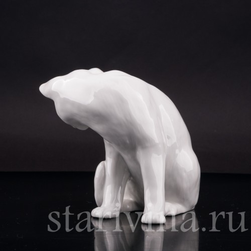 Фарфоровая фигурка Кот, Royal Copenhagen, Дания, 1990 гг.