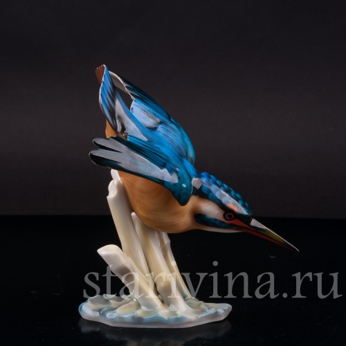 Фигурка из птицы фарфора Зимородок Hutschenreuther, Германия, 1970 гг.