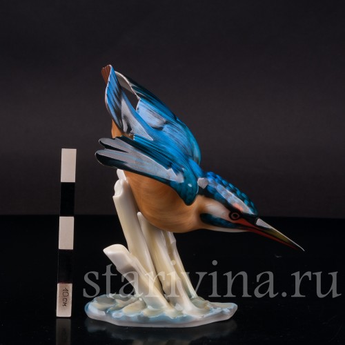 Фигурка из птицы фарфора Зимородок Hutschenreuther, Германия, 1970 гг.
