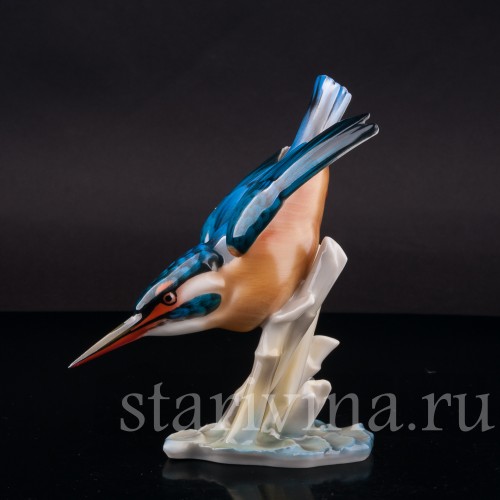 Фигурка из птицы фарфора Зимородок Hutschenreuther, Германия, 1970 гг.