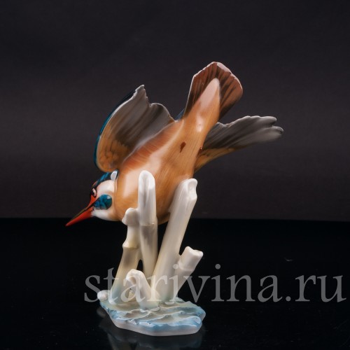Фигурка из птицы фарфора Зимородок Hutschenreuther, Германия, 1970 гг.