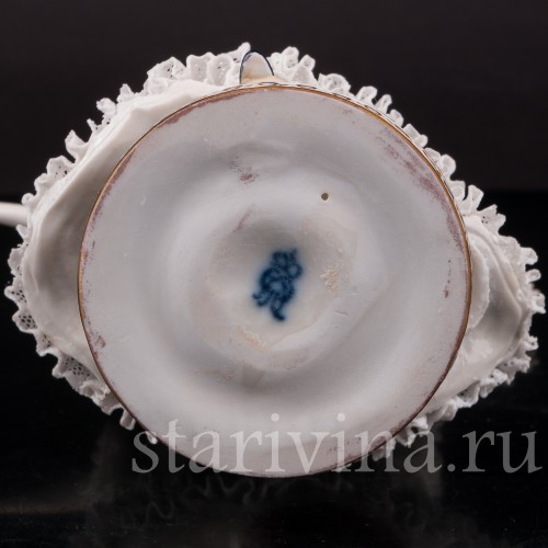 Фарфоровая статуэтка танцовщицы Балерина Мари Анн Камарго, кружевная, Volkstedt, Германия, до 1936 г.