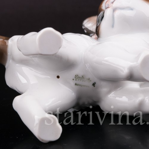 Фарфоровая статуэтка Котёнок с выгнутой спинкой, Rosenthal, Германия, 1965 год.