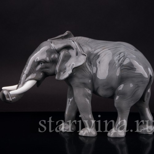 Фарфоровая фигура Африканский слон, Karl Ens, Германия, 1920-30 гг.