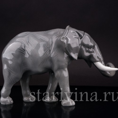 Фарфоровая фигура Африканский слон, Karl Ens, Германия, 1920-30 гг.