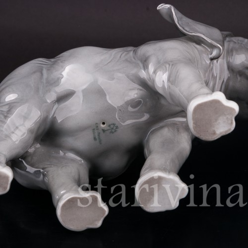 Фарфоровая фигура Африканский слон, Karl Ens, Германия, 1920-30 гг.