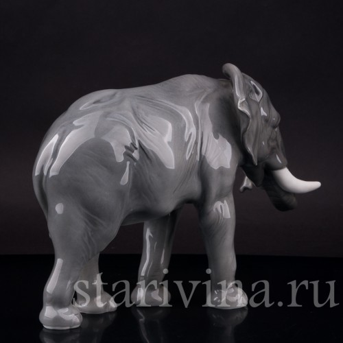 Фарфоровая фигура Африканский слон, Karl Ens, Германия, 1920-30 гг.