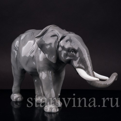 Фарфоровая фигура Африканский слон, Karl Ens, Германия, 1920-30 гг.