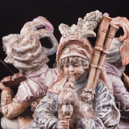 Фарфоровая композиция Странствующие музыканты, Albert Stahl, Германия, 1937-1960 гг.