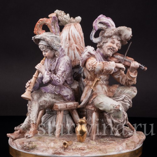 Фарфоровая композиция Странствующие музыканты, Albert Stahl, Германия, 1937-1960 гг.
