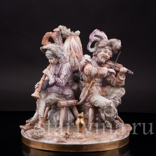 Фарфоровая композиция Странствующие музыканты, Albert Stahl, Германия, 1937-1960 гг.