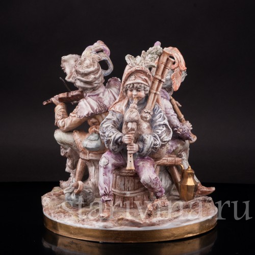 Фарфоровая композиция Странствующие музыканты, Albert Stahl, Германия, 1937-1960 гг.