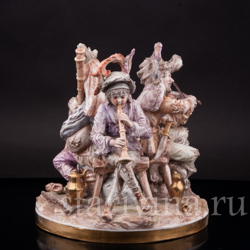 Фарфоровая композиция Странствующие музыканты, Albert Stahl, Германия, 1937-1960 гг.