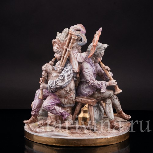 Фарфоровая композиция Странствующие музыканты, Albert Stahl, Германия, 1937-1960 гг.
