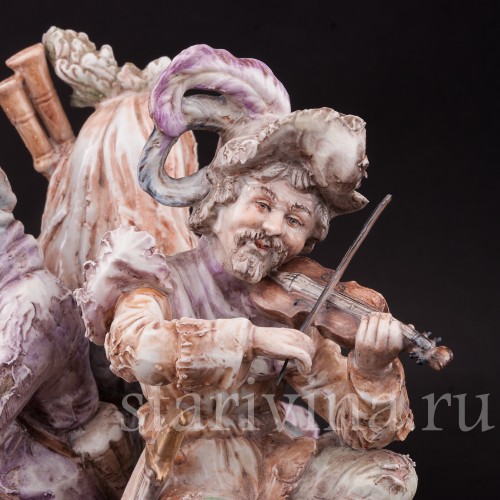 Фарфоровая композиция Странствующие музыканты, Albert Stahl, Германия, 1937-1960 гг.