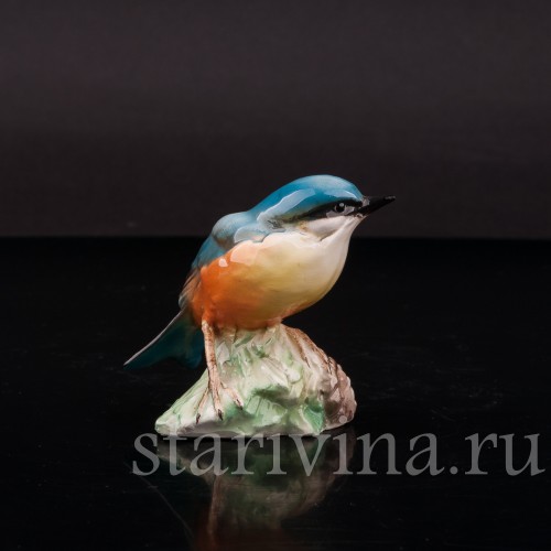 Фигурка птицы из фарфора Попозень, миниатюра Tay, Италия, сер. 20 в.