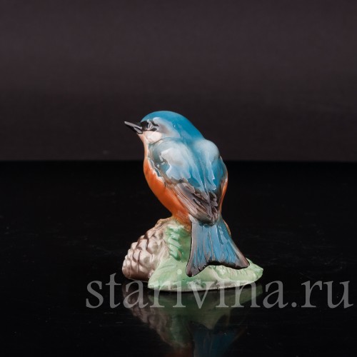 Фигурка птицы из фарфора Попозень, миниатюра Tay, Италия, сер. 20 в.