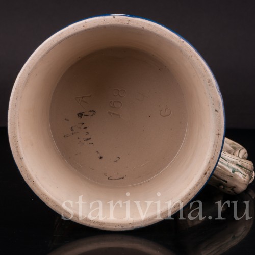 Старинная пивная кружка У колодца, 1/2 л, Albert Jacob Thewalt, Германия, 1907 - 1920 гг.