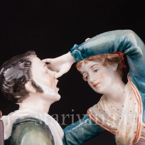 Фарфоровая композиция В цирюльне, Дрезден, Германия, нач. 20 в.