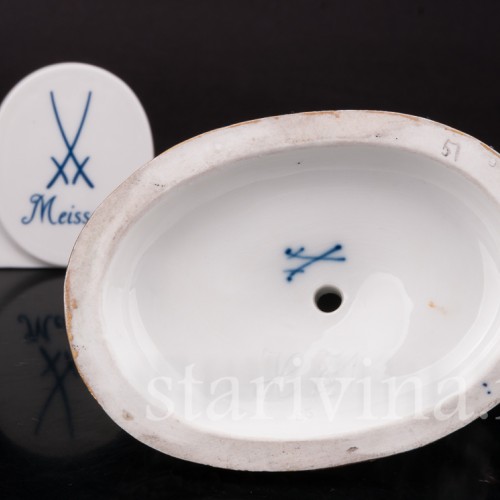 Фарфоровая статуэтка Девушка с козликом Meissen, Германия, сер. 19 - нач. 20 вв.