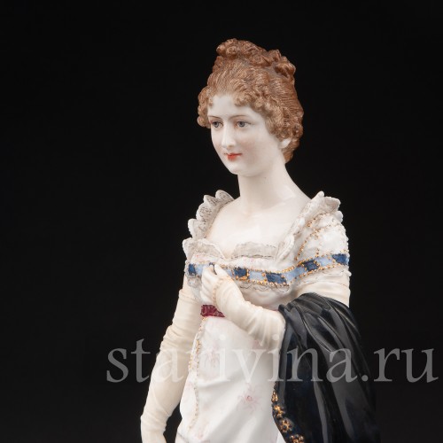 Фарфоровая статуэтка Мари Андерсон, девушка с веером, Triebner, Ens & Eckert, Германия, 1884-94 гг.
