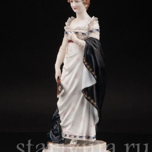 Фарфоровая статуэтка Мари Андерсон, девушка с веером, Triebner, Ens & Eckert, Германия, 1884-94 гг.