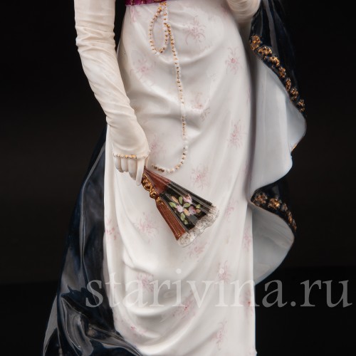 Фарфоровая статуэтка Мари Андерсон, девушка с веером, Triebner, Ens & Eckert, Германия, 1884-94 гг.