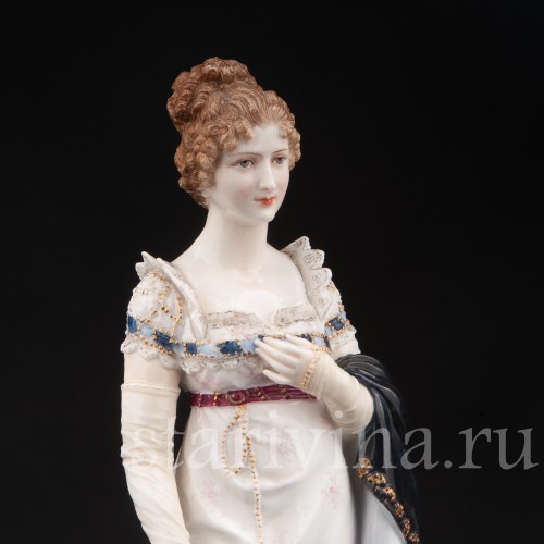 Фарфоровая статуэтка Мари Андерсон, девушка с веером, Triebner, Ens & Eckert, Германия, 1884-94 гг.