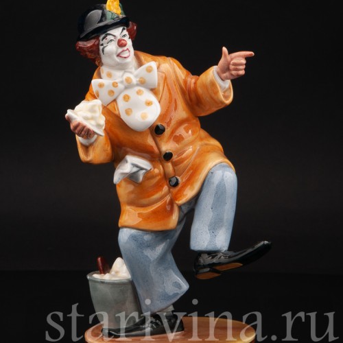 Статуэтка из фарфора Клоун, Royal Doulton, Великобритания, 1978 г.