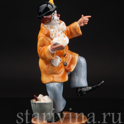 Статуэтка из фарфора Клоун, Royal Doulton, Великобритания, 1978 г.