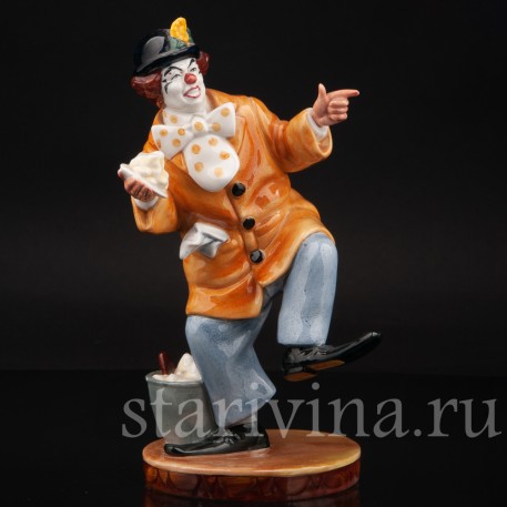 Статуэтка из фарфора Клоун, Royal Doulton, Великобритания, 1978 г.