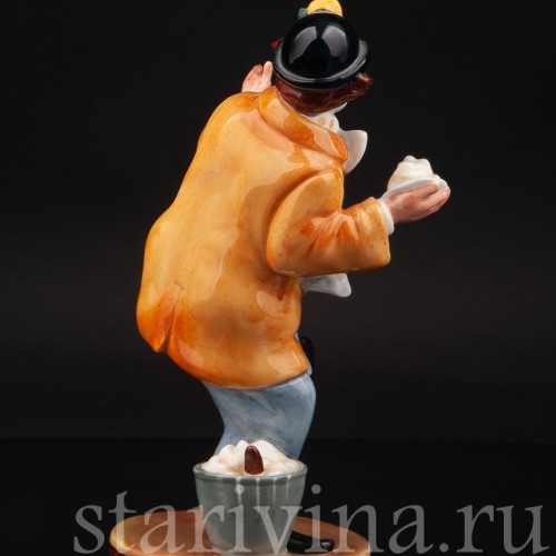Статуэтка из фарфора Клоун, Royal Doulton, Великобритания, 1978 г.