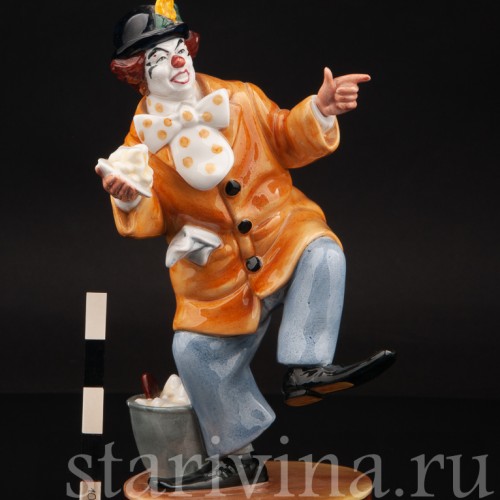 Статуэтка из фарфора Клоун, Royal Doulton, Великобритания, 1978 г.