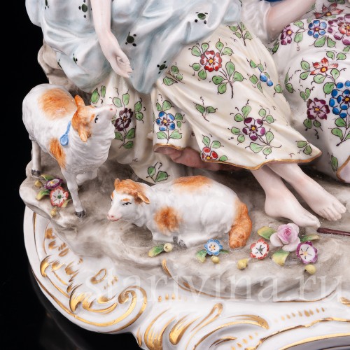 Фарфоровая композиция Пастораль, Sitzendorf, Германия, сер. 20 в.