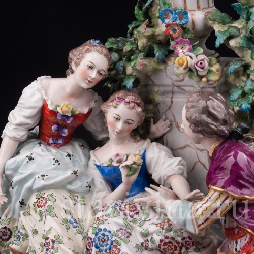 Фарфоровая композиция Пастораль, Sitzendorf, Германия, сер. 20 в.