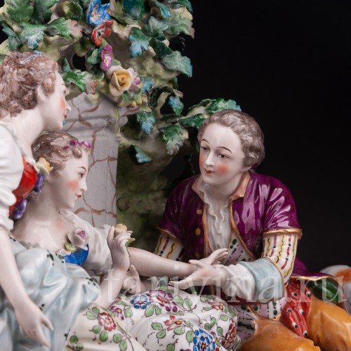 Фарфоровая композиция Пастораль, Sitzendorf, Германия, сер. 20 в.